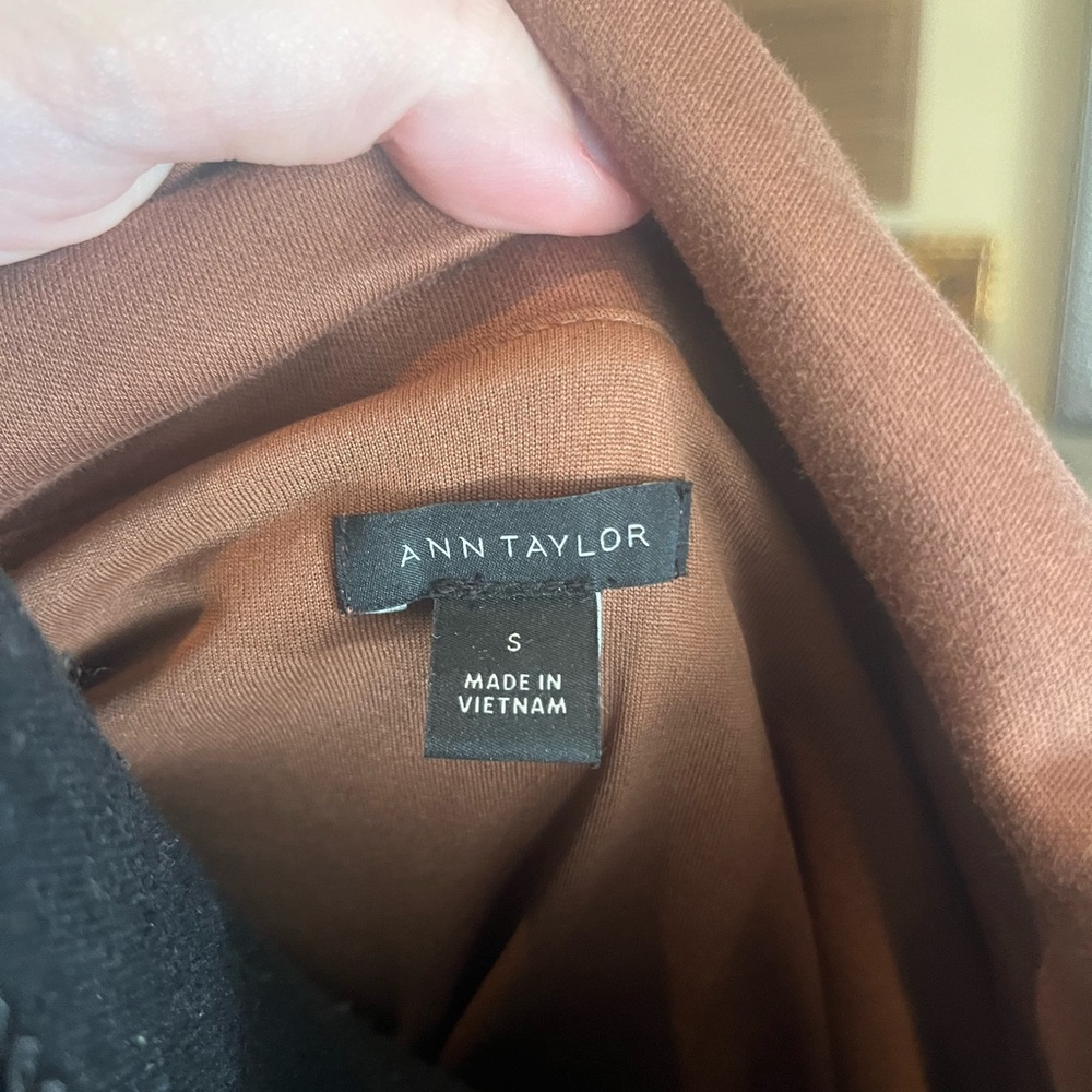 Ann Taylor Brown Long Sleeve Button Up Dress - Picture 5 of 5